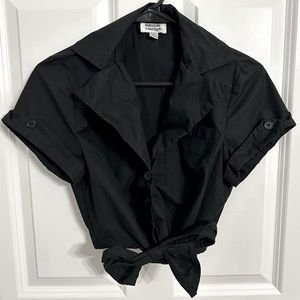 Unique Vintage 1940’s-1950’s Style Black Blouse
